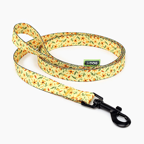 Поводок Hi Dog 10 мм х 152 см Flawers yellow (2100102364012)