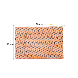 Лежак для котов и собак Taotaopets 573301 Yellow Stars S 50*35 см Желтый-персиковый (11057-62438)
