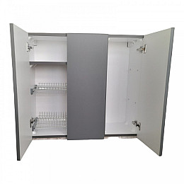 Кухонный пластиковый подвесной шкаф Mikola-M 100 см с покрытием HPL 1122 mat