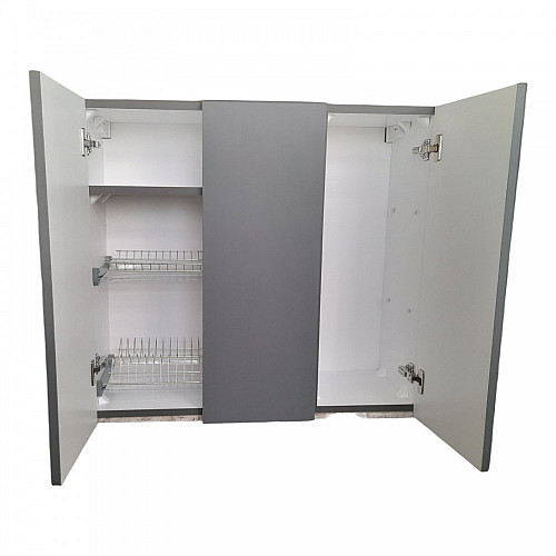 Кухонный пластиковый подвесной шкаф Mikola-M 100 см с покрытием HPL 1122 mat