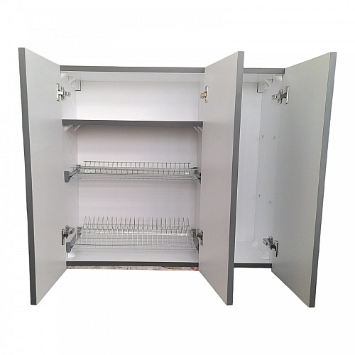 Кухонный пластиковый подвесной шкаф Mikola-M 100 см с покрытием HPL 1122 mat