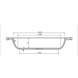 Сковорода чугунна Maysternya з двома ручками 20 см Т1011 Чорний