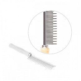 Расческа для тварин СЯНЬЧЖИЛОУ разнобубна дерев'яна 19х2 см