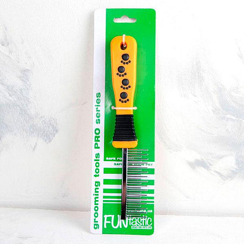 Расческа для собак FunTastic с зубьями чередующейся длины 20x4 см