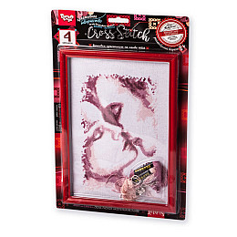 Набор для вышивки крестиком на канве Любовь Danko Toys VKB-01-12 4 цвета ниток