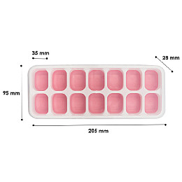 Силіконова форма cumenss AI-814 Cube 14 Pink для льоду