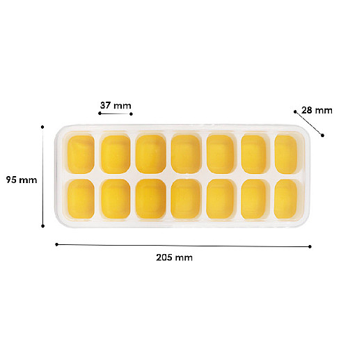 Силиконовая форма cumenss AI-814 Cube 14 Yellow для льда