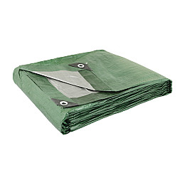 Тент двусторонний MASTERTOOL 4х5 м 130 г/м² Khaki and silver (89-1405)