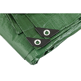 Тент двосторонній MASTERTOOL 4х5 м 130 г/м² Хакі та срібло (89-1405)