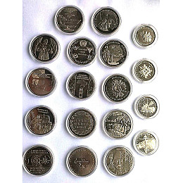 Набор монет в капсулах Collection Вооруженные Силы Украины 30 мм 19 шт Cеребристый (hub_1z6tkv)