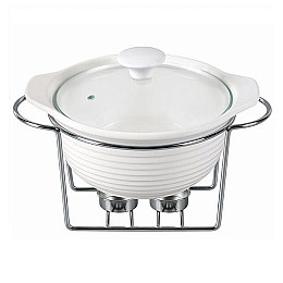 Мармит Kamille Food Warmer керамическая кастрюля 2,4л d 28 см с подогревом KM-6401