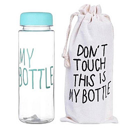 Бутылка для воды My Bottle с чехлом 500 мл прозрачно/синяя 500-500