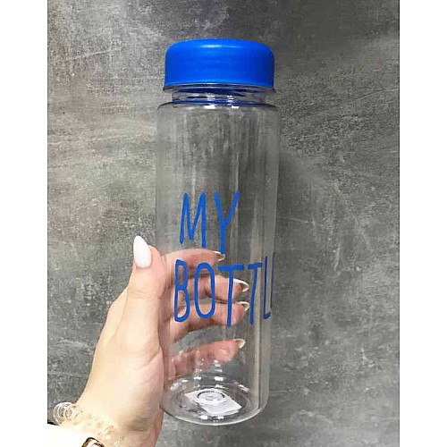 Бутилка для води My Bottle з чохлом 500 мл прозора/синя 500-500