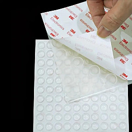 Отбойник для дверей Dory d=8мм h=3мм прозрачный силиконовый 100 штук (DR050862)