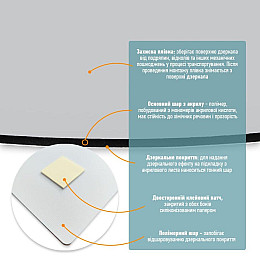 Зеркало акрилове самоклеюче Sticker Wall 270x420x2 мм SW-00001519