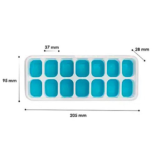 Силиконовая форма для льда cumenss AI-814 Cube 14 Blue