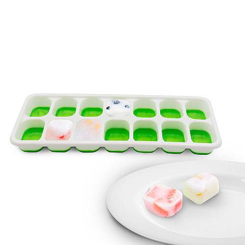 Силиконовая форма для льда cumenss AI-814 Cube 14 Green для коктейлей