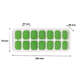 Силіконова форма для льоду cumenss AI-814 Cube 14 Green для коктейлів