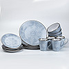 Столовый сервиз на 4 персоны керамический TS Kitchen Snowflake серый (HP20327)