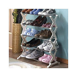 Полка для зберігання взуття Shoe Rack 5 полиць на 15 пар