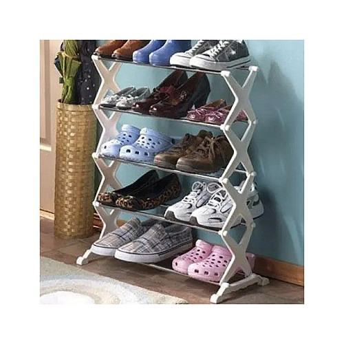 Полка для зберігання взуття Shoe Rack 5 полиць на 15 пар