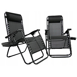 Комплект шезлонгів Jumi Relax Black 2 шт