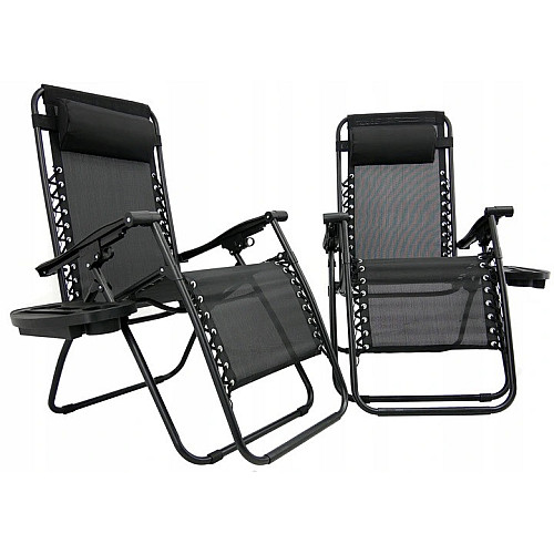 Комплект шезлонгов Jumi Relax Black 2 шт