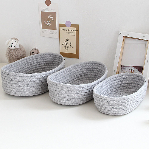 Набір з 3 плетених кошиків для зберігання ANbeauty Gray (AN0103414)