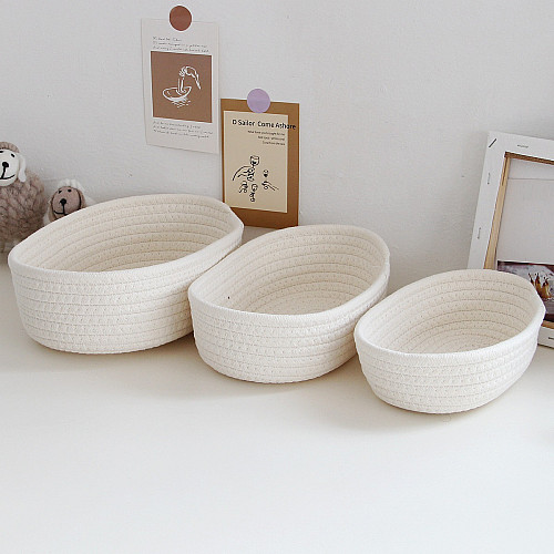 Набір з 3 плетених кошиків для зберігання ANbeauty White (AN0103415)