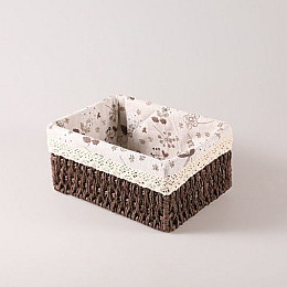 Плетена кошик для зберігання з лози Small 18,5х12,5х10 см ANbeauty Brown (AN0103435)