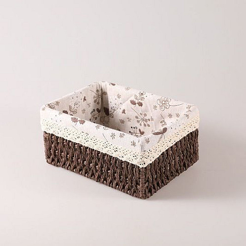 Плетена кошик для зберігання з лози Small 18,5х12,5х10 см ANbeauty Brown (AN0103435)