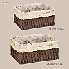 Набір з 2 плетених кошиків для зберігання з лози ANbeauty Brown (AN0103439)
