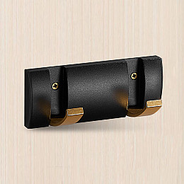 Вішалка настінна універсальна з 2 прихованими гачками ANbeauty Чорно-золотиста (AN0103443)