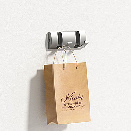 Вішалка настінна універсальна з 2 прихованими гачками ANbeauty Сірий (AN0103445)