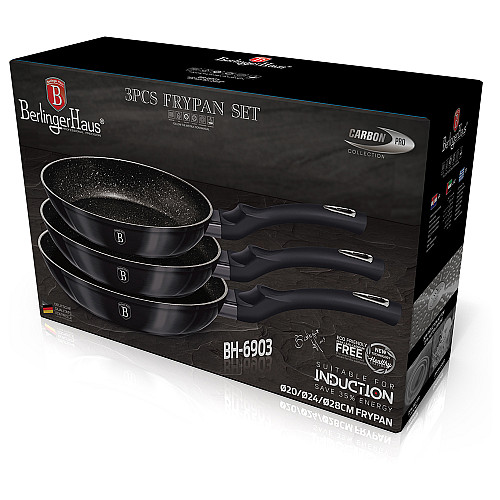 Набор сковородок Berlinger Haus Metallic Line Carbon Pro Edition (BH-6903)