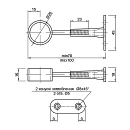 Кріплення дистанційне регульоване R-50R матовий білий Homax