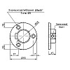 Фланец трубы R-11M матовый черный Homax