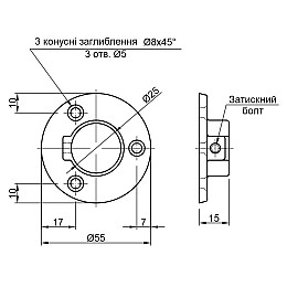 Фланець труби R-11M матовий білий Homax