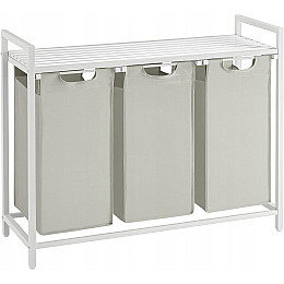 Корзина для белья LEOBERT Chariot 3 x 38л Белая
