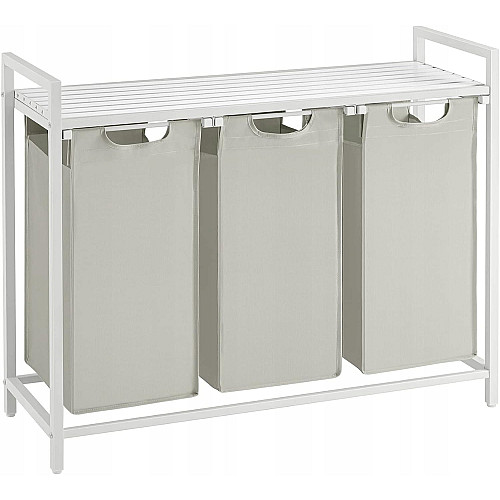 Корзина для белья LEOBERT Chariot 3 x 38л Белая
