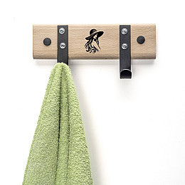 Вешалка настенная Western House 24x10 см чёрная "Пані"