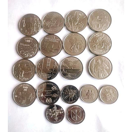 Набір монет в капсулах Collection Збройні Сили України 30 мм 21 шт Сріблястий (hub_zt5r2h)
