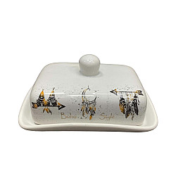 Масленка керамічна 12,5х17х9 см Boho Style S&T 3397-20