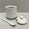 Сахарниця керамічна з ложкою h-11 см Maestro MR-20002-09 White