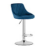 Барный стул LEOBERT KAST Chrom Aksamit 360х340 мм Blue