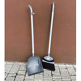 Совок со щеткой Stenson 330 ТЕ Серый