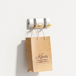 Вішалка настінна з 2 прихованими гачками ANbeauty Сірий-золотистий (AN0103486)