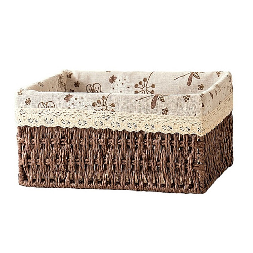 Плетена кошик для зберігання з лози ANbeauty 22,5х16х11 см Коричневий (AN0103436)