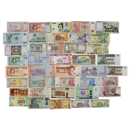 Коллекция банкнот стран мира Collection UNC 40 штук Разноцветный (hub_1xab8s)