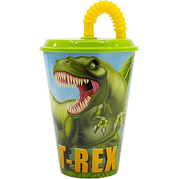 Стакан для детей с трубочкой Stor Dinosaur 430 мл (26230)